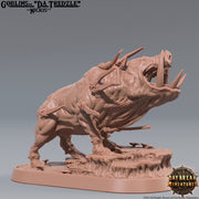 War Boar | DnD Miniatures | Dungeons and Dragons | 28mm, 32mm, 75mm scale| Pathfinder | Figure for Painting| Gloomspite Glitz - Only-Games