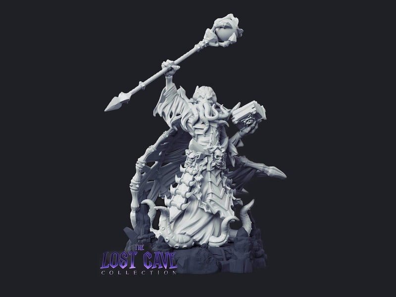 Mind Flayer Arcanist Wizard | 28mm and 32mm Scale | Aberration Miniature | Dungeons and Dragons | Pathfinder Miniatures |  Figurine | DnD | - Only-Games