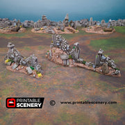 Hallowed Graveyard - Shadowfey Wilds Grave Yard Cemetery 15mm 20mm 28mm 32mm Wargaming Terrain D&D DnD - Only-Games