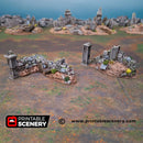 Hallowed Graveyard - Shadowfey Wilds Grave Yard Cemetery 15mm 20mm 28mm 32mm Wargaming Terrain D&D DnD