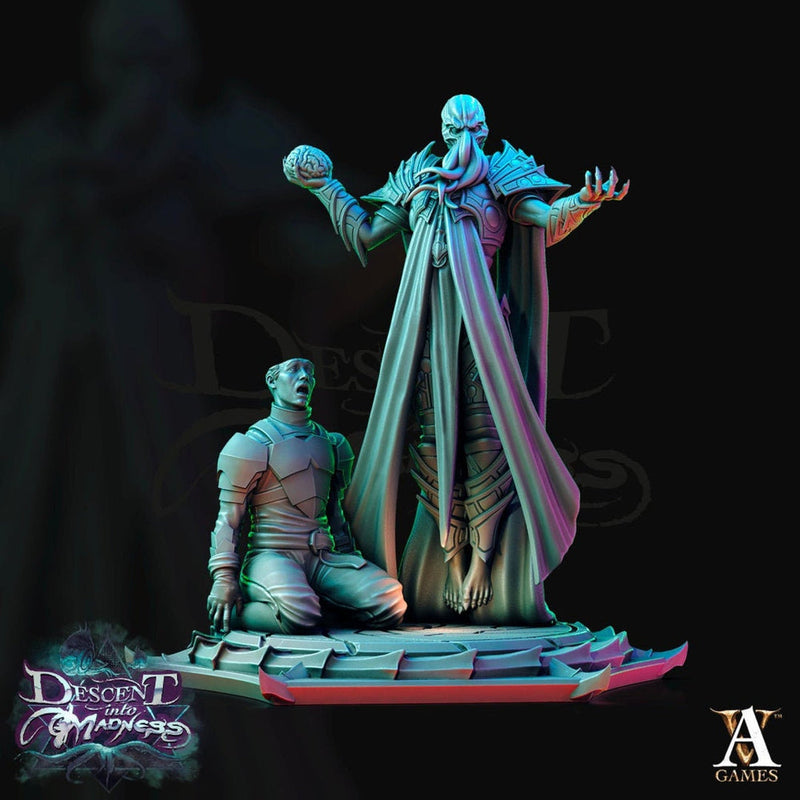 Mind Flayer, Illithid  Unpainted Miniature | 28mm, 32mm, 75mm Scales | Dungeons and Dragons | Pathfinder | DnD 5e | Mindflayers | Mindflayer - Only-Games