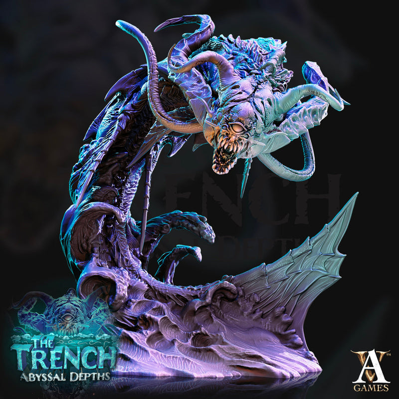 Aboleth Aberration | 100mm Tall Resin Miniature | Dungeons and Dragons Miniatures | Pathfinder | DnD 5e | Underwater | Figure | Role Playing - Only-Games