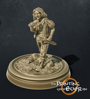 Halfling Adventurer | Hobbit mini| Resin Miniatures | Dungeons and Dragons | 28mm, 32mm, 75mm Scale | Pathfinder | Figure  model Painting | - Only-Games