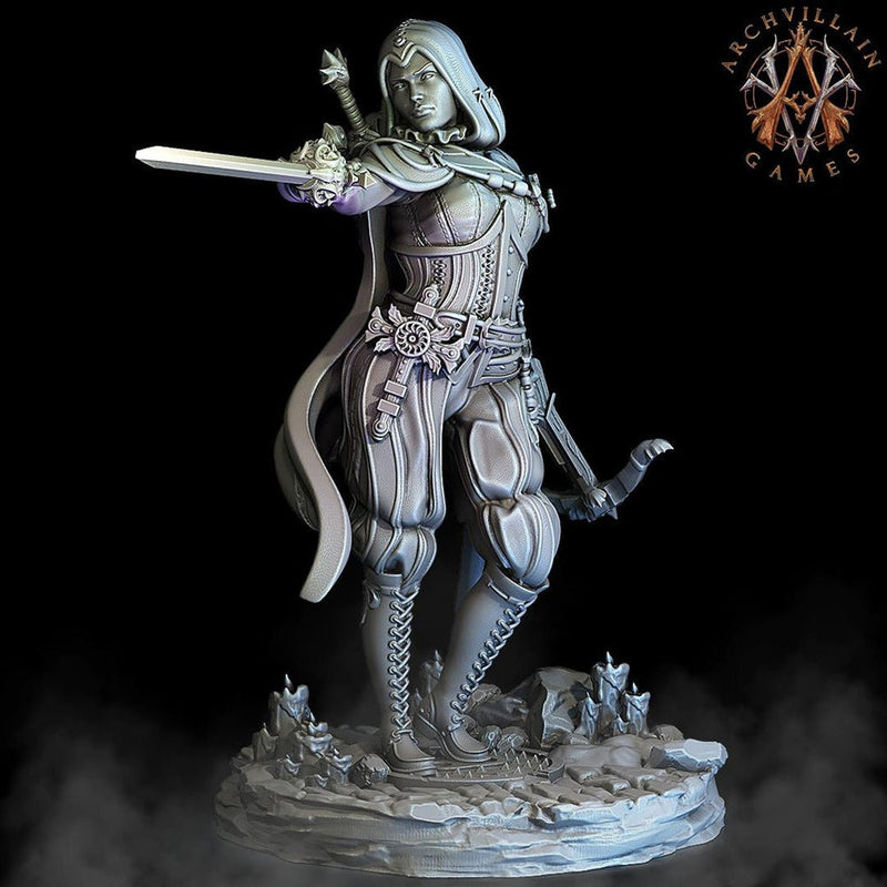 Isabetta of the Dawn- Witch Demon Hunter Female Cleric - Archvillain Games | 28mm, 32mm, 75mm Scales | Dungeons and Dragons | Pathfinder | - Only-Games