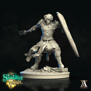 Human Cleric Mace and Shield Unpainted Miniature | 28mm, 32mm, 54mm,75mm,100mm Scales | Dungeons and Dragons | Pathfinder | DnD - Only-Games