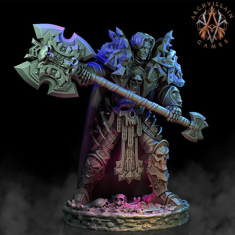 Oathbreaker Paladin Great Weapon Master Unpainted Miniature | 28mm, 32mm, 75mm Scales | Dungeons and Dragons | Pathfinder | Frostgrave | DnD - Only-Games