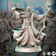 Wizard with staff  | 28mm Scale | 32mm Heroic | Minis - D&D,  Dungeons and Dragons- - Only-Games