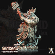Dwarf Fighter Cleric Maul Resin Miniatures | Dungeons and Dragons | 28mm, 32mm, 75mm | Pathfinder | Figure for Painting| - Only-Games