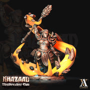 Dwarf Female Wizard Miniature | Mountain Dwarf | Dungeons and Dragons | 28mm, 32mm, 75mm Scales| Pathfinder | Unpainted - Only-Games