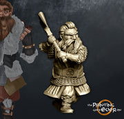 Dwarf Adventurer Miniature Dungeons and Dragons | 28mm, 32mm Scale | Pathfinder Figure | DnD | Dwarf with Axe Figurine unpainted | - Only-Games
