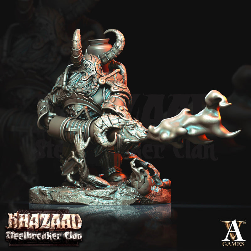 Dwarf Artillerist Artificer Resin Miniatures | Dungeons and Dragons | 28mm, 32mm, 75mm | Pathfinder | Figure for Painting| - Only-Games