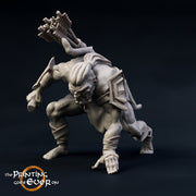 Half-Orc  Ranger Scout Miniature | 28mm Scale | 32mm Scale | Pathfinder Figure | DnD | Half-orc Warrior Figurine unpainted | - Only-Games