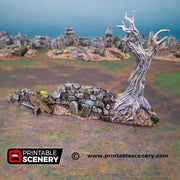 Hallowed Graveyard - Shadowfey Wilds Grave Yard Cemetery 15mm 20mm 28mm 32mm Wargaming Terrain D&D DnD - Only-Games