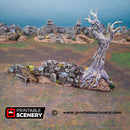 Hallowed Graveyard - Shadowfey Wilds Grave Yard Cemetery 15mm 20mm 28mm 32mm Wargaming Terrain D&D DnD