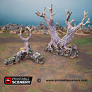 Hallowed Graveyard - Shadowfey Wilds Grave Yard Cemetery 15mm 20mm 28mm 32mm Wargaming Terrain D&D DnD