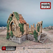 Bell Tower and Sept - Shadowfey Ruins 15mm 20mm 28mm 32mm 37mm Belltower Transept Wargaming Terrain D&D DnD - Only-Games