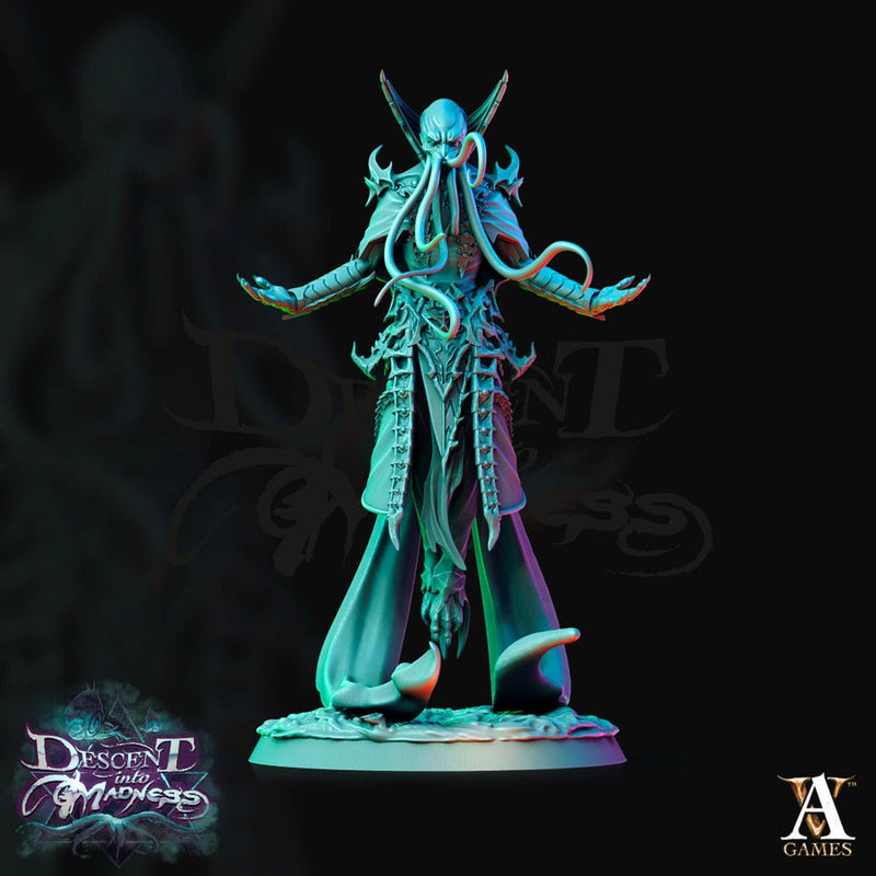 Mind Flayer, Illithid  Unpainted Miniature | 75mm Scales | Dungeons and Dragons | Pathfinder | DnD 5e | Mindflayers | Mindflayer - Only-Games