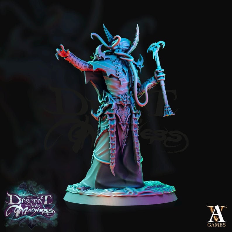 Mind Flayer, Illithid  Unpainted Miniature | 75mm Scales | Dungeons and Dragons | Pathfinder | DnD 5e | Mindflayers | Mindflayer - Only-Games