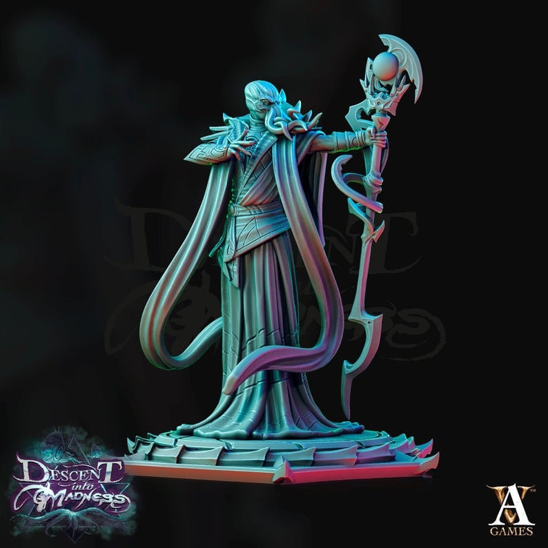 Mind Flayer, Illithid  Unpainted Miniature | 28mm, 32mm, 75mm Scales | Dungeons and Dragons | Pathfinder | DnD 5e | Mindflayers | Mindflayer - Only-Games