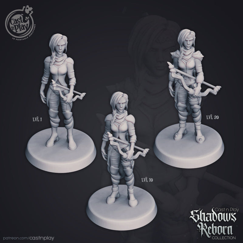 Female Half-Elf Ranger Archer DnD Miniature | Player Character model  | Dungeons and Dragons | 28mm, 32mm, 75mm | Pathfinder | Unpainted | - Only-Games