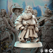 Fighter Dwarf Miniatures| Dungeons and Dragons | 28mm, 32mm, 75mm Scales| Pathfinder | Resin Figure for Painting | - Only-Games