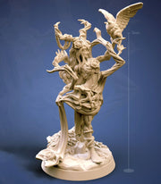 Dryad / Female Elf Druid Miniatures D & D| 28mm, 32mm, 54m|75m|100mm Pathfinder | Unpainted Resin 3d printed | Ylthari's Guardians - Only-Games