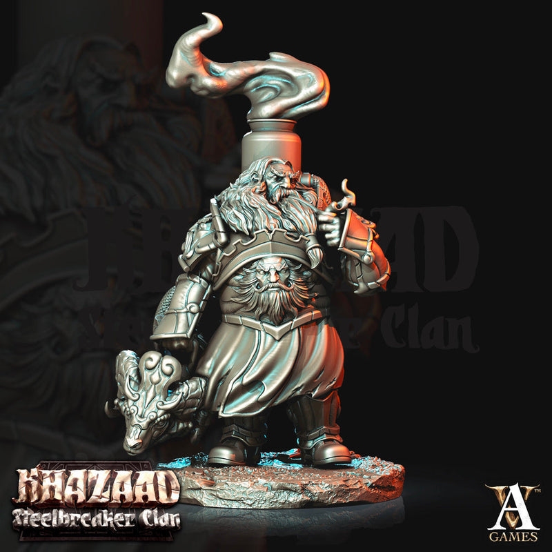 Dwarf Artillerist Artificer Resin Miniatures | Dungeons and Dragons | 28mm, 32mm, 75mm | Pathfinder | Figure for Painting| - Only-Games