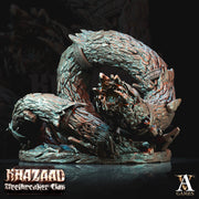 Dwarf Fighter Mounted on Gargantuan Worm | 110mm, Scale 28mm/32mm | Resin Miniature | Dungeons and Dragons Pathfinder - Only-Games