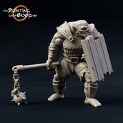 Orc Fighter | 28mm Scale | 32mm Scale | Pathfinder Figure | DnD | Half-orc Warrior Figurine unpainted | - Only-Games
