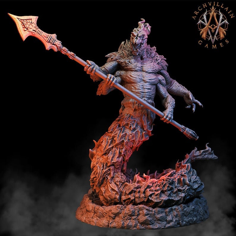 Salamander Noble | 32mm scale 70mm | 28mm scale 60mm | Dungeons and Dragons Resin miniature | 3d printed |Unpainted Figure | - Only-Games