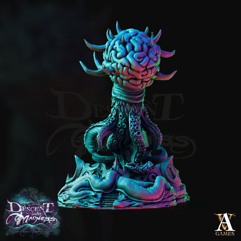 Elder Brain Mind Flayer, Illithid Unpainted |105 mm (4.1") tall 28mm/32mm Scales | Dungeons and Dragons | Pathfinder | DnD 5e | Mindflayer - Only-Games