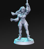 Female Cleric Seila JRPG | 28mm Scale | 32mm Scale Miniature | 75mm Scale Unpainted resin Figurine D&D Tabletop Fantasy Miniature Gaming - Only-Games