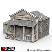Sheriff's Office and Jail - Time Warp - Printable Scenery Wargaming Terrain Scatter Western D&D DnD Sherrif Sheriffs - Only-Games