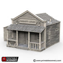 Sheriff's Office and Jail - Time Warp - Printable Scenery Wargaming Terrain Scatter Western D&D DnD Sherrif Sheriffs