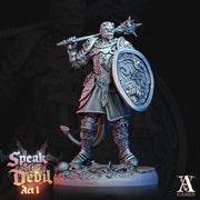 Hellfire Inquisitor Miniature | 28mm, 32mm, 75mm Scales | Archvillain Games|  Dungeons and Dragons | Pathfinder | Figure for Painting | - Only-Games