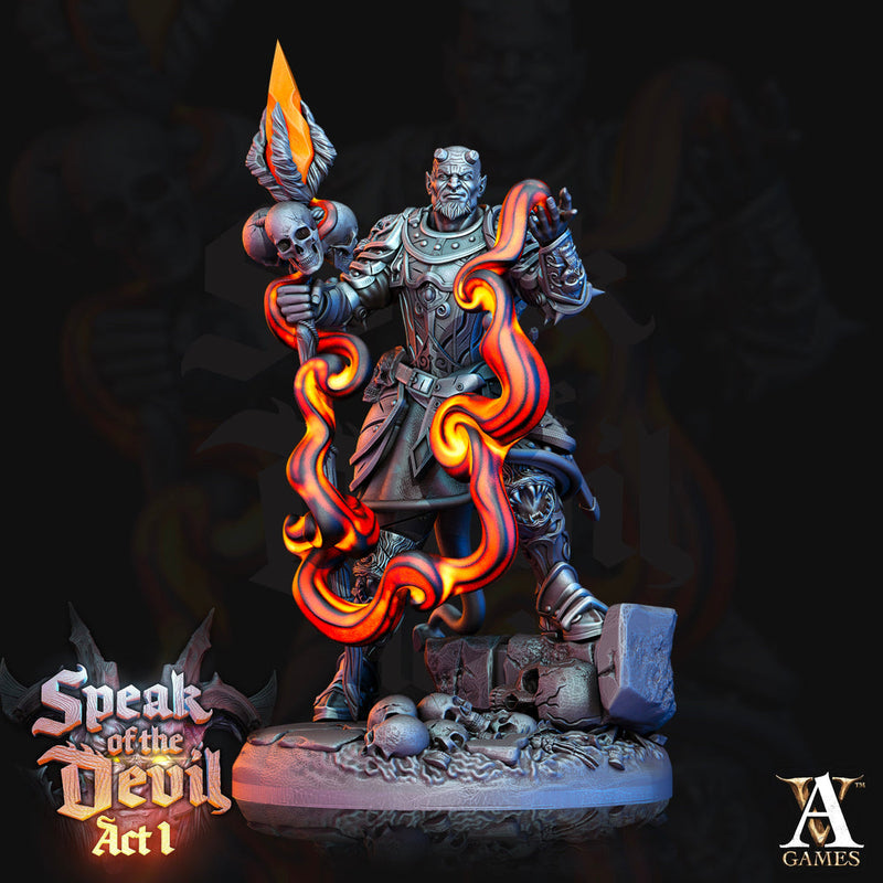 Hellfire Inquisitor Miniature | 28mm, 32mm, 75mm Scales | Archvillain Games|  Dungeons and Dragons | Pathfinder | Figure for Painting | - Only-Games