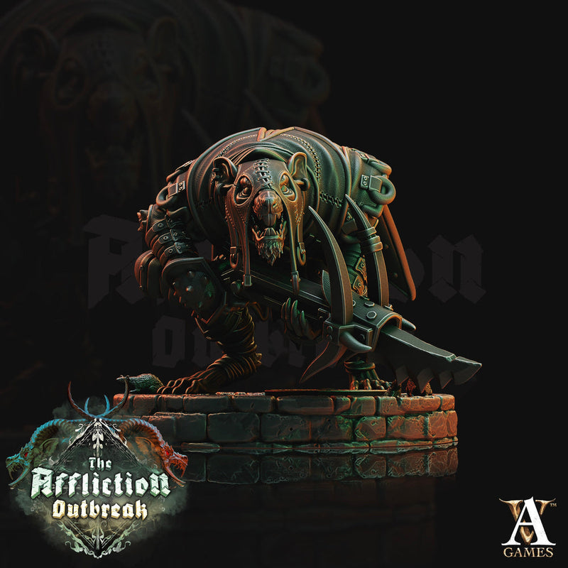 Wererat in Heavy Armor | Resin Miniature | Dungeons and Dragons | 28mm,32mm,75mm Scales | Pathfinder ratfolk | D&D | - Only-Games