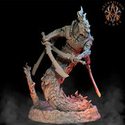 Salamander Noble Champion | 32mm scale 70mm | 28mm scale 60mm | Dungeons and Dragons Resin miniature | 3d printed |Unpainted Figure | - Only-Games