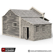 Sheriff's Office and Jail - Time Warp - Printable Scenery Wargaming Terrain Scatter Western D&D DnD Sherrif Sheriffs - Only-Games