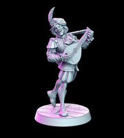 Human Bard Classic JRPG 28mm,32mm,75mm Scale Miniature Unpainted resin Figurine D&D Tabletop Fantasy Miniature Gaming - Only-Games