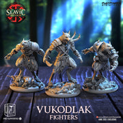 Werewolf Fighter (3 different models) | 28mm, 32mm,75mm Scales | Resin Miniature | Dungeons and Dragons | Figure for painting |Pathfinder | - Only-Games