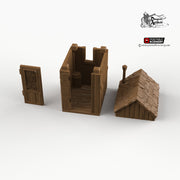 Cooking Shed - 15mm 28mm 32mm Time Warp Wargaming Terrain Scatter Western D&D DnD Shack Outhouse - Only-Games
