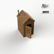 Cooking Shed - 15mm 28mm 32mm Time Warp Wargaming Terrain Scatter Western D&D DnD Shack Outhouse - Only-Games
