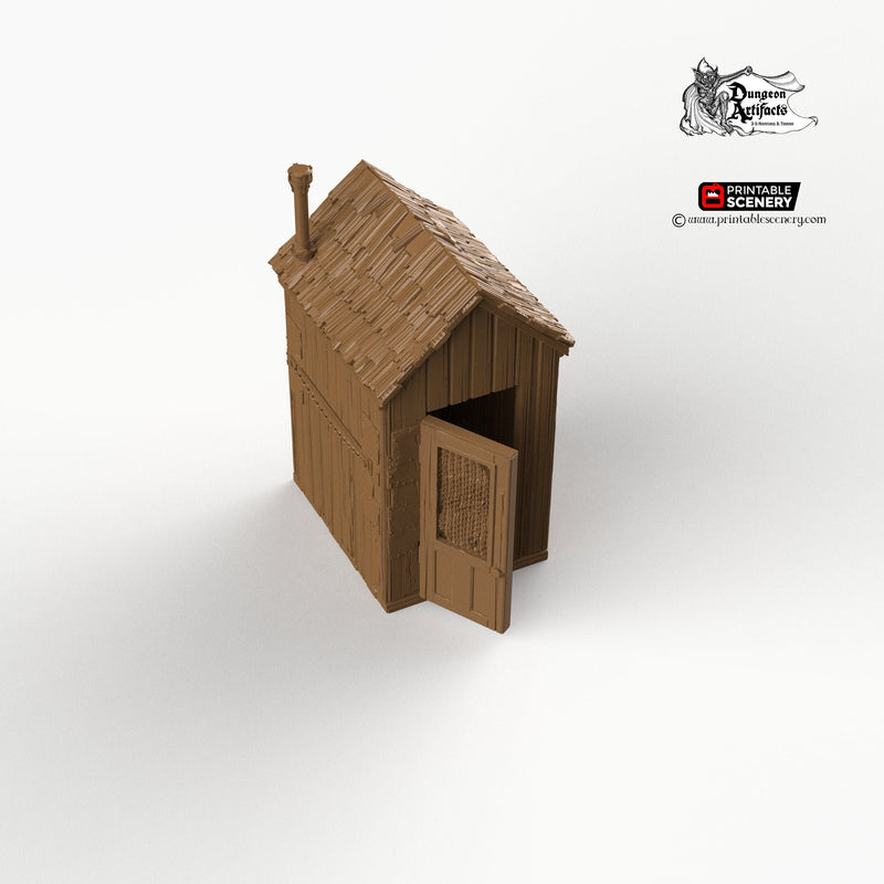 Cooking Shed - 15mm 28mm 32mm Time Warp Wargaming Terrain Scatter Western D&D DnD Shack Outhouse - Only-Games