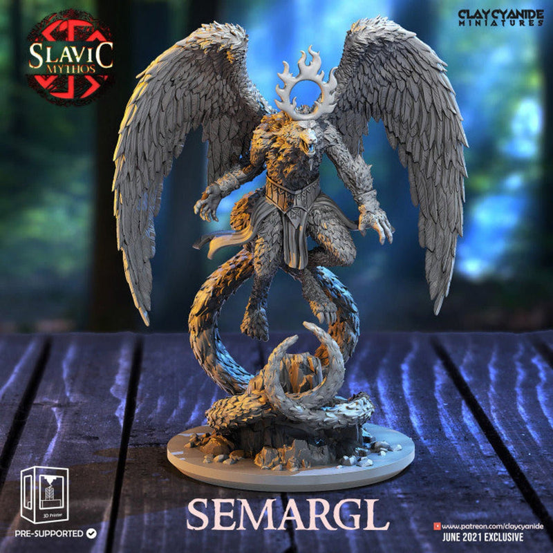 Angel Werewolf Deity - | 90mm -- 28mm/32mm Scale |  Resin Miniature | Dungeons and Dragons | Pathfinder | Figure for Painting - Only-Games