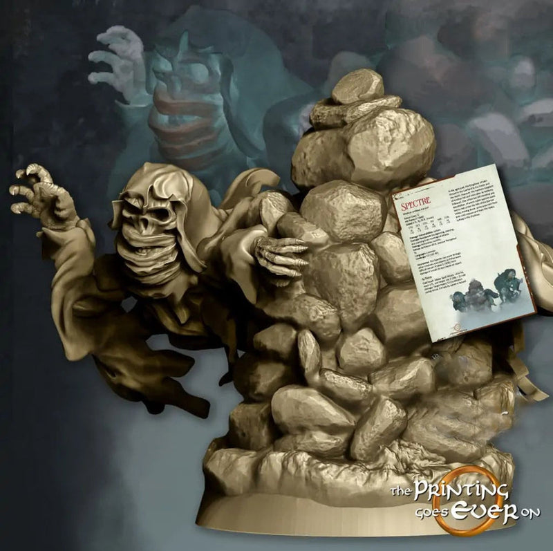 Specter Undead Resin Miniature | Miniature |Available in 28mm, 32mm,75mm Scales | Pathfinder Figure | DnD | Figurine unpainted | - Only-Games