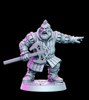 Fighter Dwarf Miniatures| Dungeons and Dragons | 28mm, 32mm, 75mm Scales| Pathfinder | Resin Figure for Painting | - Only-Games