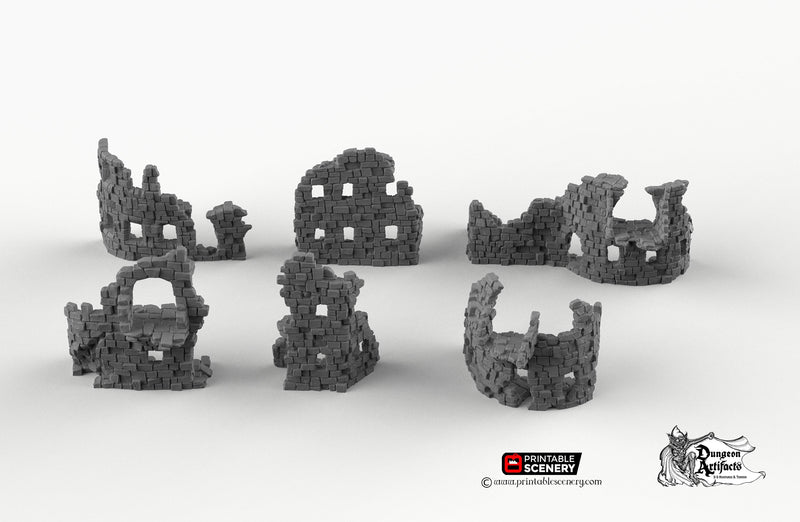Hagglethorn Ancient Ruins - Hagglethorn Hollow - Printable Scenery 15mm 20mm 28mm 32mm Terrain D&D DnD - Only-Games