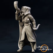 Fighter Ranger Archer in Studded Leather | 28mm Scale | 32mm Scale | 75mm Scale Pathfinder Figure | DnD | miniature Figurine unpainted | - Only-Games