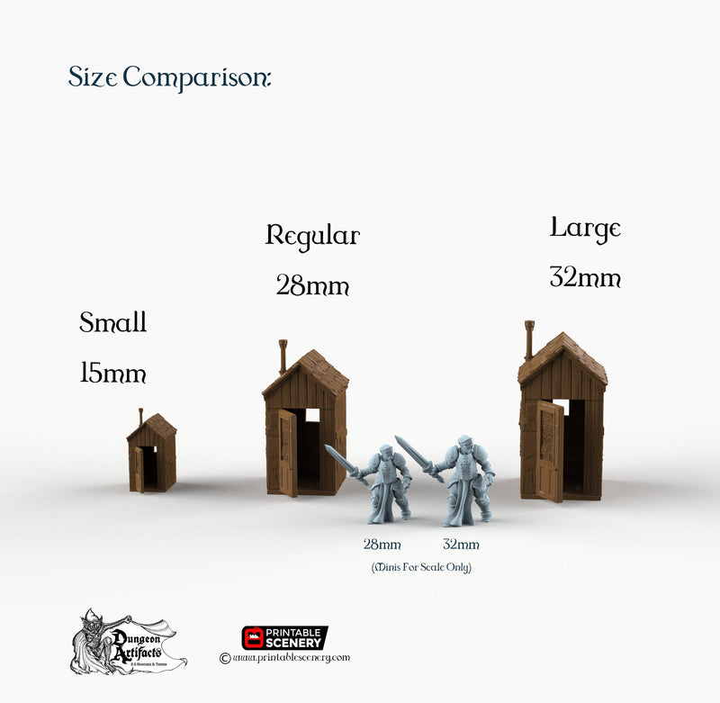 Cooking Shed - 15mm 28mm 32mm Time Warp Wargaming Terrain Scatter Western D&D DnD Shack Outhouse - Only-Games